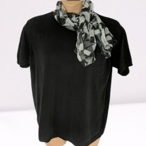 DRESS BARN Black Light Ribbed Sweater Plus 1X